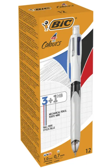 Bic D�ugopis 4 Colours z o��wkiem 12 szt.