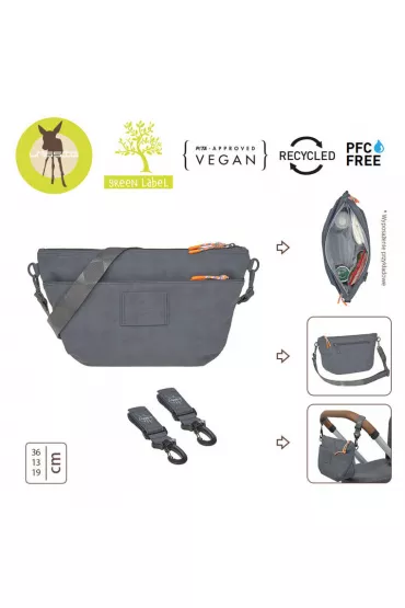 Lassig Green Label Torba nerka dla mam Bum Bag anthracite