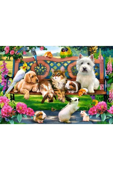 Puzzle 1000 el. Zwierz�ta w parku Castorland