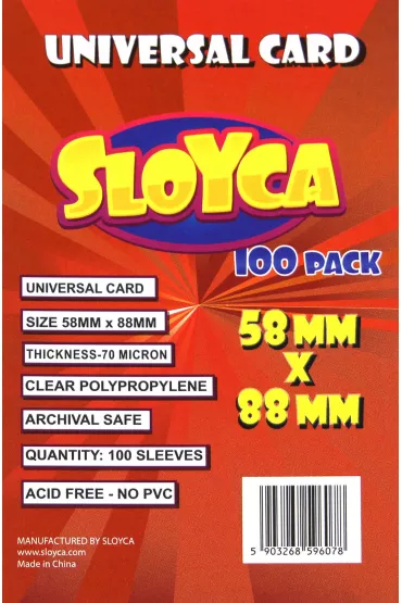 Sloyca Koszulki Universal Card 58 x 88 mm 100 szt.