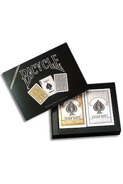 Prestige Gold and Silver poker decks