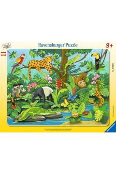 Puzzle 11 el. Co tu pasuje? Zwierzta lasu deszczowego Ravensburger