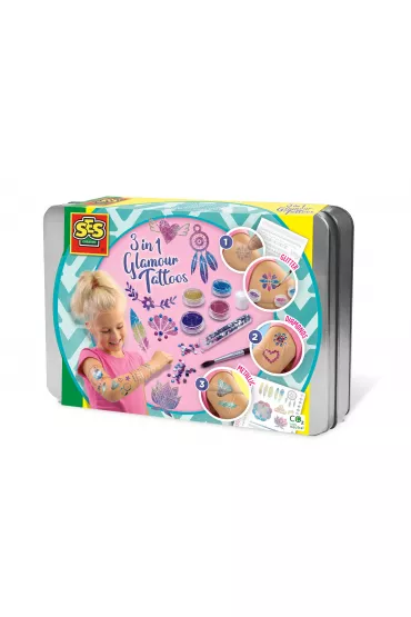 Kreatywny zestaw modnych tatua�y 3w1 Ses Creative