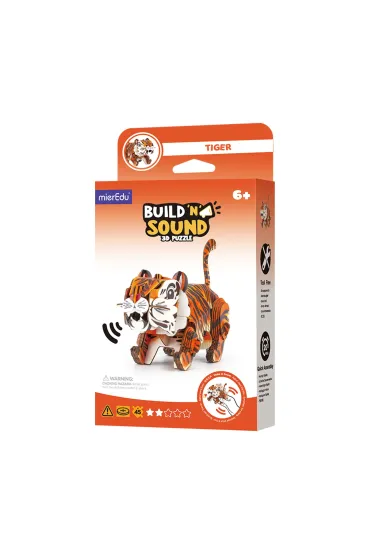 Puzzle 3D Buduj i s�uchaj Tygrys mierEdu