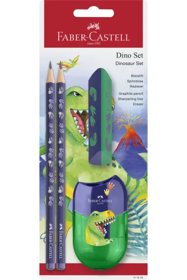 Faber-Castell Zestaw Dinozaur 2 o��wki Jumbo+temper�wka+gumka