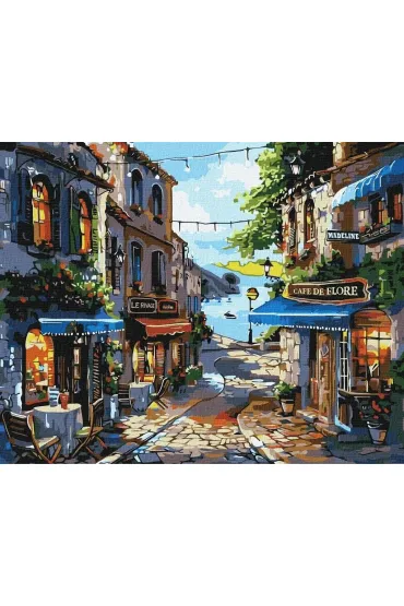 Ideyka Malowanie po numerach - Restauracje nad brzegiem 40x50cm