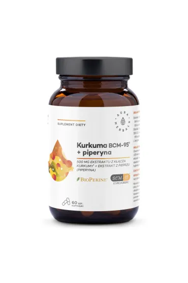 Aura Herbals Kurkuma BCM-95 + piperyna suplement diety 60 kaps.
