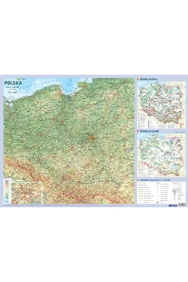 Mapa Polski plansza edukacyjna na �cian� i biurko