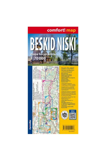 Beskid Niski laminowana mapa turystyczna 1:70 000