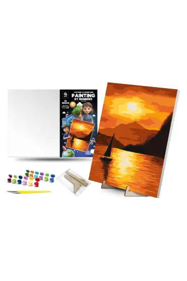 Qbee Malowanie po numerach - Zach�d s�o�ca 30x40cm