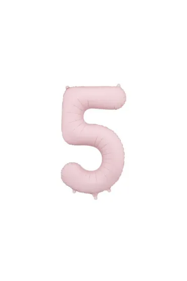PartyDeco Balon foliowy cyfra 5 jasny r�owy 86cm