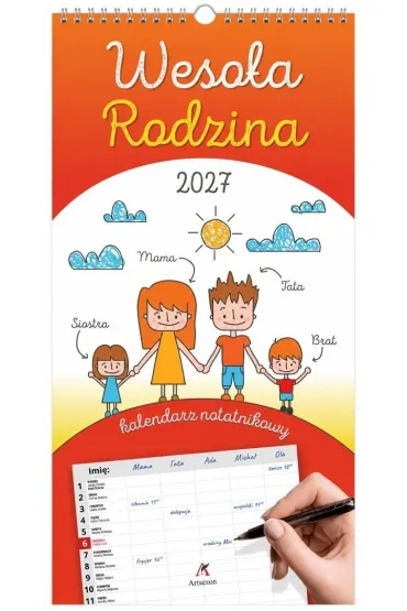 Kalendarz 2027 rodziny Weso�a Rodzina