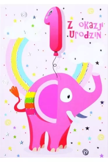 Trend Kartka okoliczno�ciowa Urodziny Roczek TS02