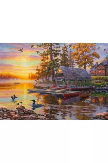 Puzzle 1000 el. PQ DARREL BUSH Przysta� kajakowa Schmidt - Darrel  Bush