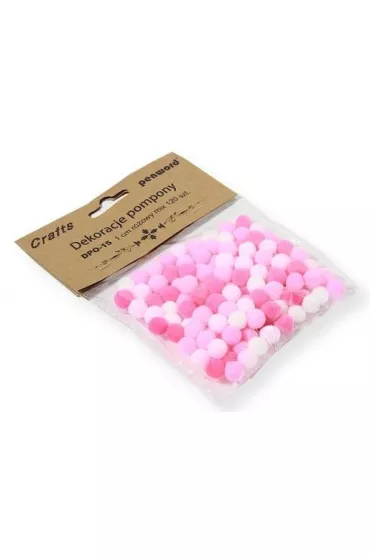Penword Dekoracje pompony mix r�owy 1cm