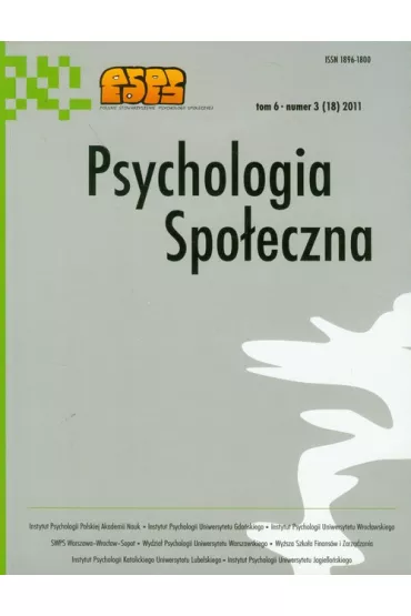 Psychologia spo�eczna t.6 3 (18) 2011