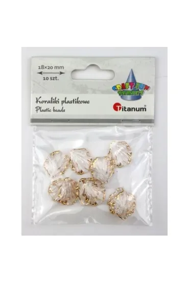 Titanum Koraliki plastikowe muszelki 5mm 10 szt.