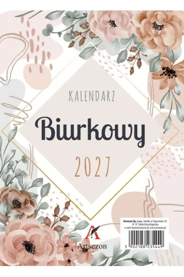 Kalendarz 2027 biurkowy 12x17cm Harmonia