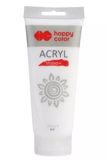 Happy Color Farba akrylowa Studio biel cynkowa 200ml