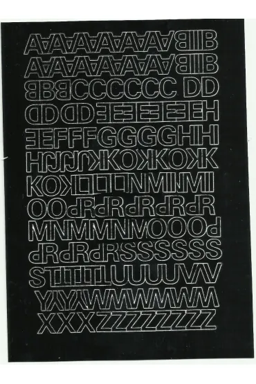 Artdruk Litery samoprzylepne 1 cm czarne 8 szt.