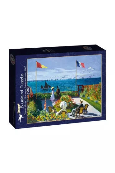 Puzzle 1000 el. Ogr�d z widokiem na morze Claude Monet Bluebird Puzzle