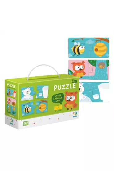 Puzzle Duo Gdzie �yj� zwierz�ta Dodo