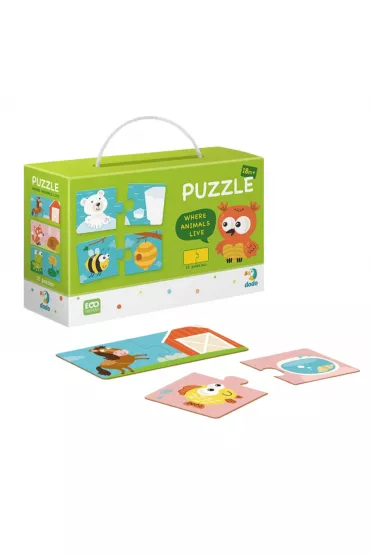 Puzzle Duo Gdzie �yj� zwierz�ta Dodo