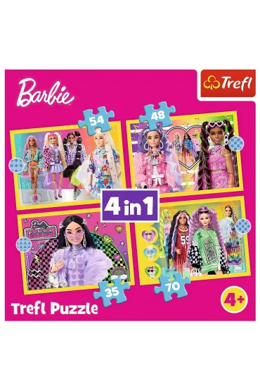 Puzzle 4w1 - Weso�y �wiat Barbie (35+48+54+70 el.) Trefl
