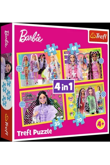 Puzzle 4w1 - Weso�y �wiat Barbie (35+48+54+70 el.) Trefl