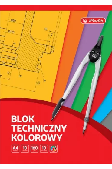 Herlitz Blok techniczny A4 kolorowy