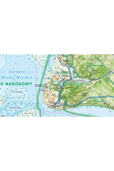 Wyspa Wolin. Woli�ski Park Narodowy. Laminowana mapa w skali 1:50 000