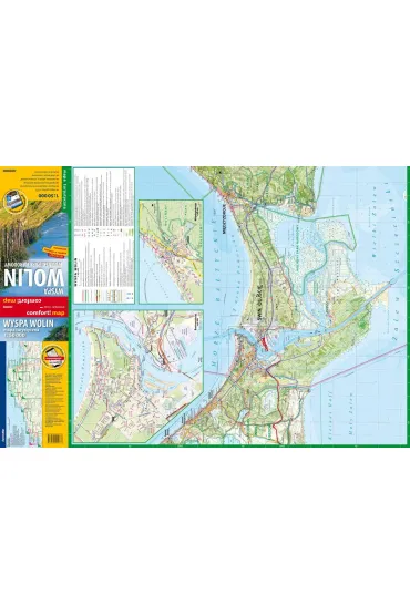 Wyspa Wolin. Woli�ski Park Narodowy. Laminowana mapa w skali 1:50 000