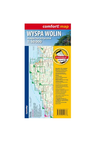 Wyspa Wolin. Woli�ski Park Narodowy. Laminowana mapa w skali 1:50 000
