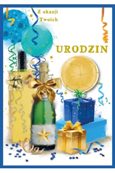 Kukartka Karnet DK-1223 Urodziny  wymienne cyfry, prezenty