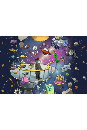 Puzzle UFT 100 el. Bert w kosmosie Rodzina Treflik�w 16545
