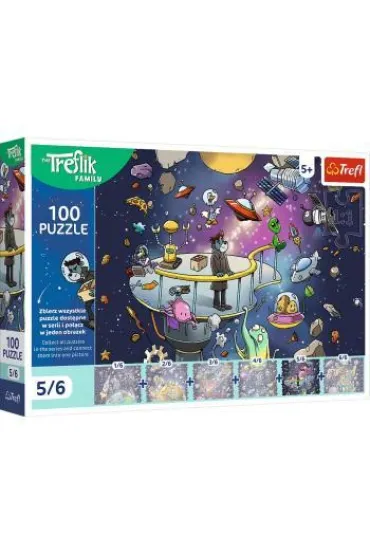 Puzzle UFT 100 el. Bert w kosmosie Rodzina Treflik�w 16545