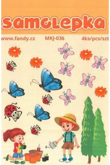 Fandy Naklejki papierowe Natura 4 arkusze