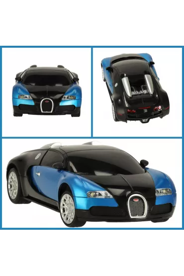 Samoch�d zdalnie sterowany na pilota RC Bugatti Veyron licencja 1:24 niebieski