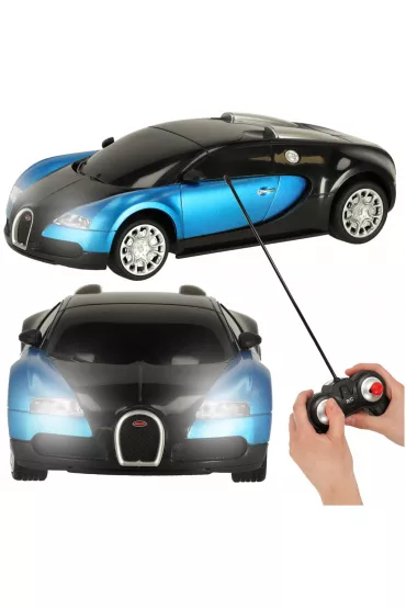 Samoch�d zdalnie sterowany na pilota RC Bugatti Veyron licencja 1:24 niebieski