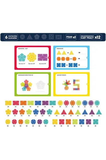 Klocki ma�ych geniuszy geometryczne �nie�ynki 224 elementy