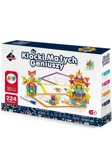 Klocki ma�ych geniuszy geometryczne �nie�ynki 224 elementy