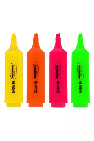 MemoBe Zakre�lacze neonowe etui 4 szt.
