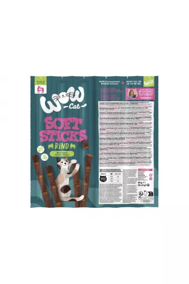 Wow Cat Soft Sticks Rind - mikkie przysmaki z woowin dla kota 5 x 6 g