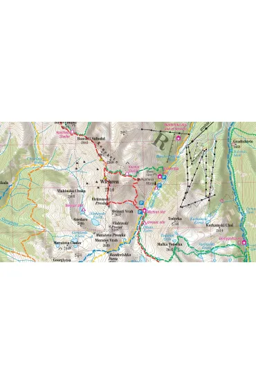 Mapa trekkingowa Ri�a i Piryn. G�ry Bu�garii 1:80 000