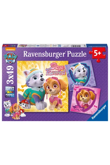 Puzzle 3x49 el. Psi Patrol. Skye i Everest Ravensburger