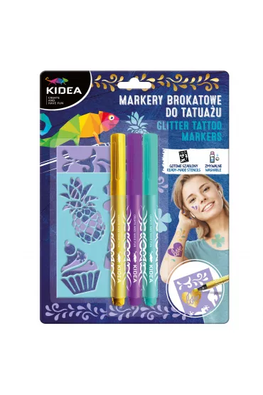 Derform Markery do tatua�u z szablonami 3 szt.
