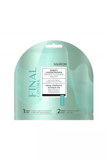 Marion Professional Final Control zabieg laminowania do wosw puszcych si maska z pynn kreatyn 20ml + Czepek utrzymujacy ciepo 20 ml