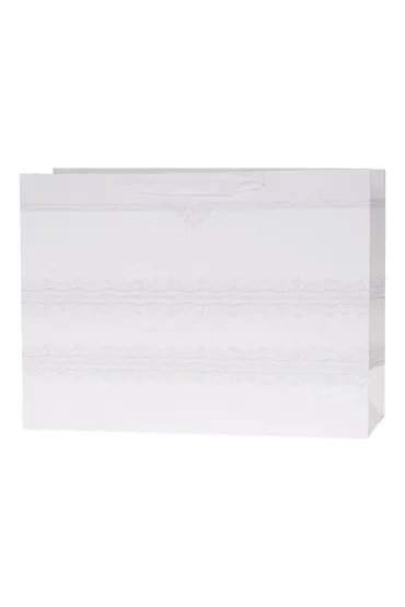 Rozette Torebka Lux brokat bia�a 55x40x20cm