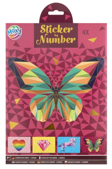 Mozaika wyklejanie po numerach Motyl Icom Polska