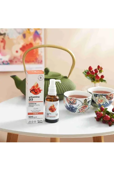 Aura Herbals Witamina D3 4000 IU, MCT, krople suplement diety 50 ml